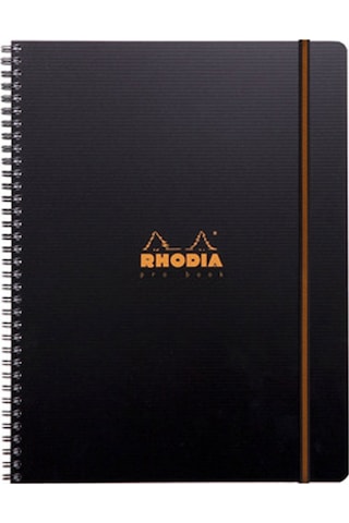 Rhodia Active Spiralli Defter A4+ Kareli 80 Yp.Siyah RC119930 Siyah