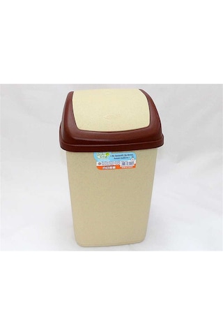 Polytime Klink Sallanır Kapak Çöp Kutusu / Plastik / Kiremit-Krem