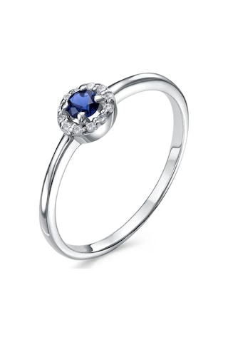 Lapshov Safir Ve Zirkon Taşlarla Süslenmiş 925 Ayar Gümüş Yüzük 134203225 Mavi