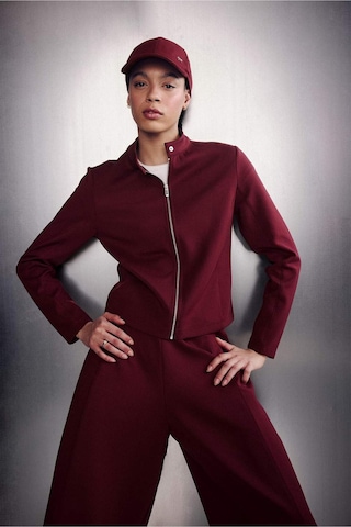 Defacto Standart Fıt Dik Yaka Skuba Dalgıç Kumaş Fermuarlı Sweatshirt G1172ax26spbr115 Bordo-br115