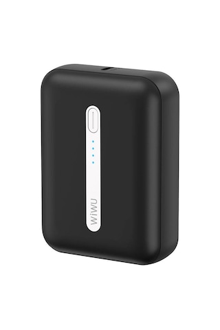 Wiwu Wi-P033 10000 mAh LED Işık Göstergeli Taşınabilir Mini Powerbank Siyah