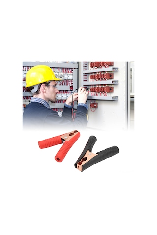 Moveevo 100a Akü Klembi Seti - Pvc Kaplı, Çelik Ve Bakır Malzeme, 20mm Açılış, Araç Ve Kamyonlar İçin, 5 Adet Kırmızı-siyah Paket