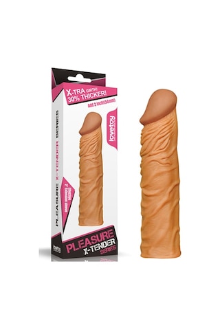 Hızlı Express Lovetoy X-Tender 5 CM Dolgulu Realistik Uzatmalı Penis Kılıfı