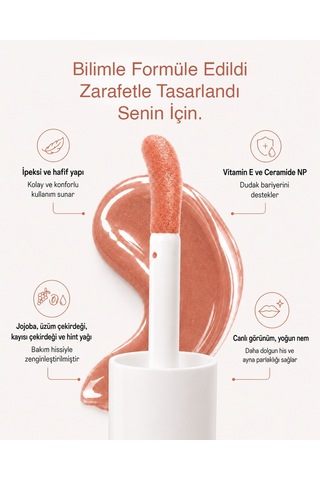 Nuvéla Lip Oil Elixir Dudak Yağı Peach