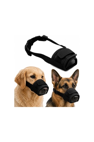 Valkyrie Köpek Ağızlığı Xl Beden Nefes Alabilir Fileli Ayarlanabilir Isırma Önleyici Yumuşak Siyah