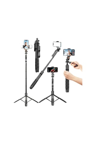 Torima L16 Çok Amaçlı Tripod Selfie Kumandalı 153 Cm Anroid Apple Uyumlu iOS Go Pro
