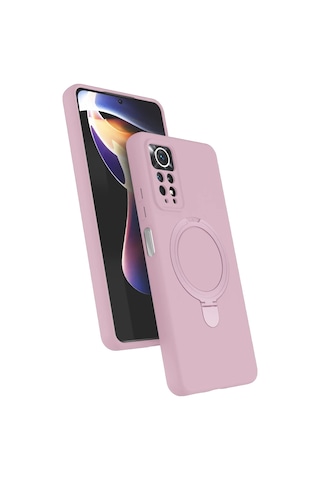 Newface - 99 - Xiaomi Redmi Note 12 Pro 4g Regal Magsafe Standlı Kapak - - Glblseme - Açık Pembe Diğer