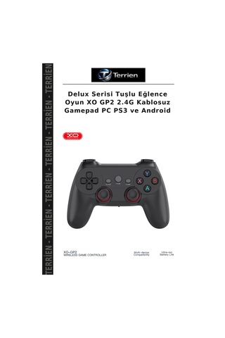 Delux Serisi Tuşlu Eğlence Oyun Xo Gp2 2.4g Kablosuz Gamepad Pc Ps3 Ve Android