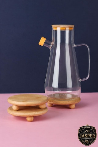 Jasper Jpr-2061 Mini Top Ayaklı Sunumluk&altlık 1 Adet Bambu