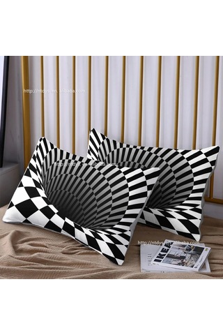 Kurt Çift Kişilik Nevresim Takımı Pamuk Saten 240 260 Cm Siyah Beyaz