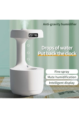 Blackbird Lz599 Yerçekimsiz Hava Nemlendirici 600 Ml Kapasite Dijital Saatli Zarif Tasarım
