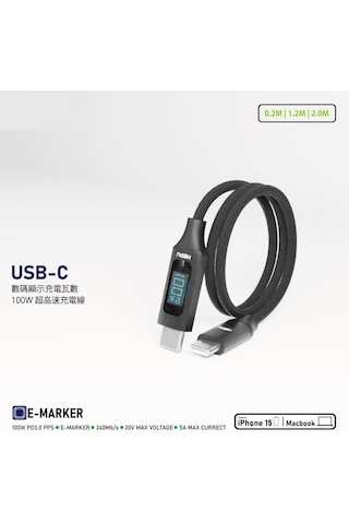 100w 5a Pd Şarj Kablosu 200 Cm Led Güç Göstergeli Hızlı Şarj Ve Data Kablosu 480mps Type-c To Type-c Pd 3.0 Pps