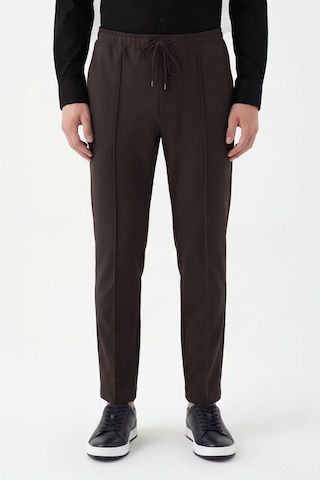 Sabri Özel Giotelli Erkek Koyu Kahve Dar Kesim Slim Fit Yan Cep Bel Lastikli Jogger Pantolon