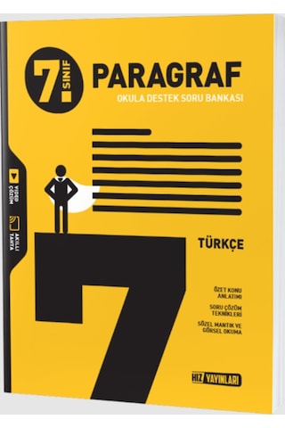 7.Sınıf Türkçe Paragraf Soru Bankası/Hız Yayınları 7.Sınıf Türkçe Paragraf Soru Bankası/Hız Yayınları