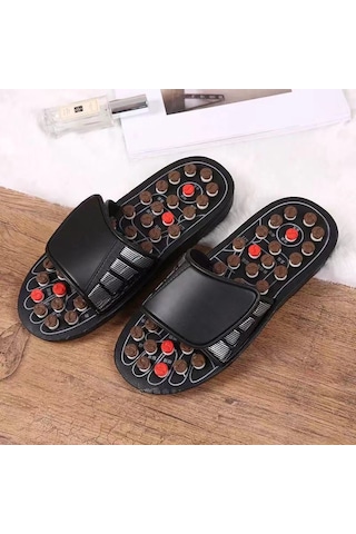 Teltree Kahverengi Puanlı Döner Topuk Masaj Terliği - Akupresür Bakımı, Sağlıklı Ayak Tabanı, Dayanıklı Malzeme, 42-43 Numara Kahverengi