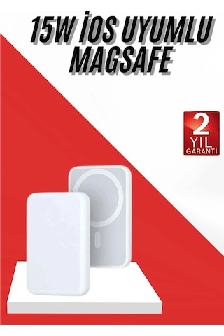 Apple Uyumlu iOS Uyumlu Magsafe Kablosuz 15w Şarj Powerbank Magesafe - Htctduczzz15wmagsafeeeee1