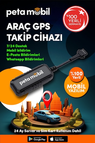 Pt-190 Data Hatlı Gps Takip Cihazı 12 Ay Server Dahil, Motor Bl