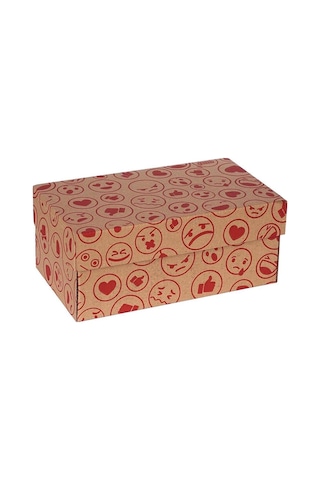 Emoji Baskılı Hamburger Kutusu 24 x 14 x 10 CM  100 Adet