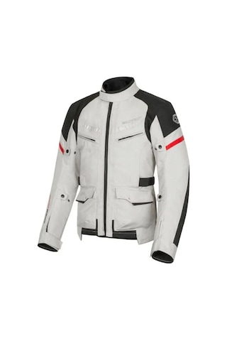 Motoanl Motosiklet Montu 4 Mevsim Long Dayanıklı Oxford Kumaş Yumuşak Astarlı Motor Mont Man Grey