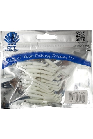 Dft Discovry W075 Sasi 5cm İğneli Silikon Balık Yemi Sedefli Beyaz