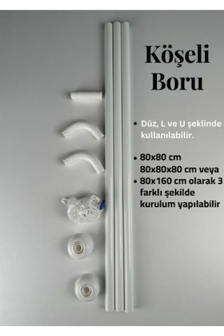 Köşeli Banyo Borusu L Duş Borusu Çok Renkli