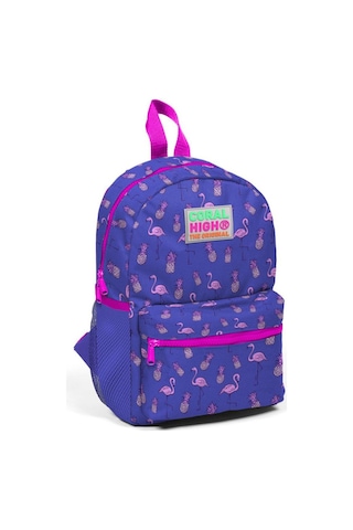 Minik Yuva Sırt Çantası Lavanta Pembe Flamingo Desenli İki Bölmeli 23152