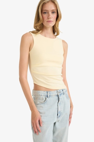 Defacto Slim Fit Dar Kesim Bisiklet Yaka Ribana Atlet F6275ax25auyl239 SARI