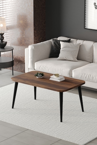 Roma Orta Sehpa Metal Ayaklı , Orta Sehpa , 100 X 60 X 50 Cm Siyah Metal Barok