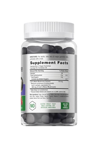 Lion's Mane 60 Vegna Gummies Berry Flavor