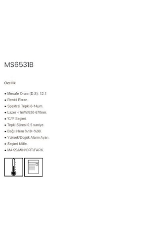 Mastech Ms6531b Infrared Termometre
