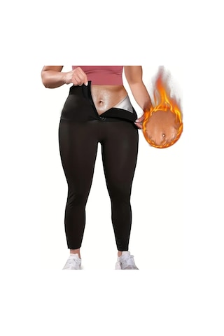 Mistirik Sauna-tayt Model Vücut Şekillendirici Termal Giyim Sauna Tayt Siyah