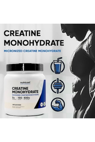 Nutricost Creatine Monohydrate Powder 500 Gram - Usa Menşei