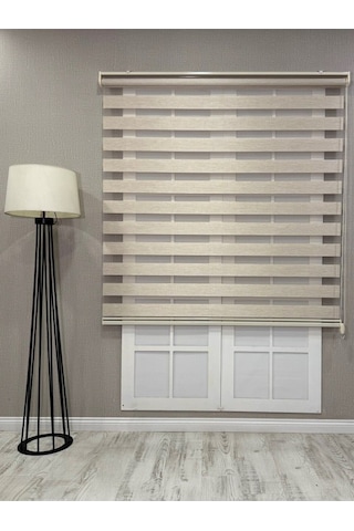 Donatti Bambu Zebra Stor Güneşlik Perde Bej Bej