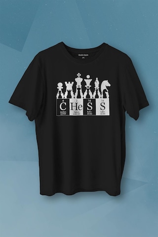 Chess Periodic Satranç Periyodik Fischer Baskılı Tişört Unisex T-shirt 001
