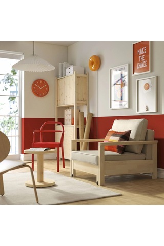 Ikea Bej Rahat Kanepe - Yataklı Tekli Koltuk
