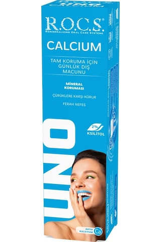 Rocs Uno Kalsiyum Tam Koruma Diş Macunu 60 ML