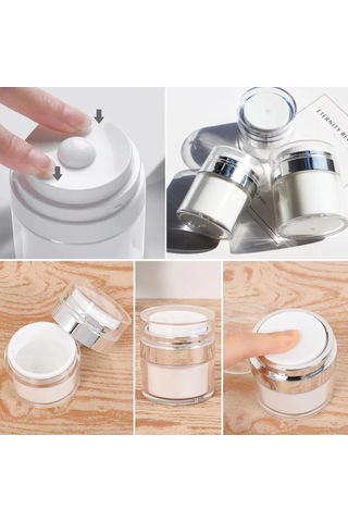 Hava Pompalı Doldurulabilir Vakumlu Krem,fondoten Sıvı Kozmetik Ürün Şişesi Çok Renkli