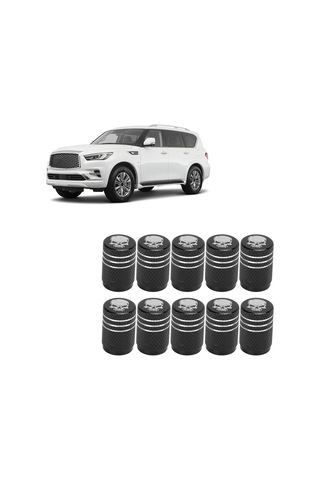 Lemestar Zinc Alloy Skull Tire Valve Caps 10 Adet - Evrensel Uygulama, Toz/su Koruma, Araçlar İçin Stili Ve Dayanıklılığı Birleştirir