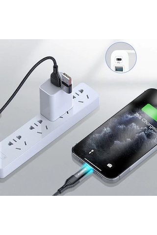 Floveme 4in1 Usb To Type C -type To Type Kablosu+iPhone Uyumlu Başlık Usb 1m- 5775