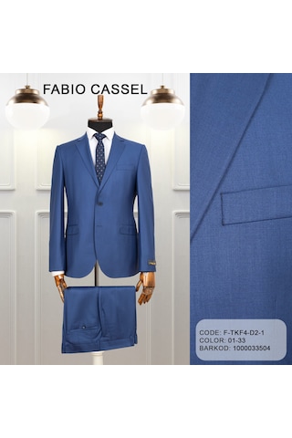 Fabıo Cassel Klasik Kesim Erkek Takım Elbise Premium Şıklık Elektrik Mavisi