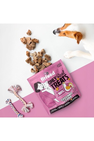 Fitfeed Freeze-dried Çiğ Tavuk Ciğer Köpek Ödül Maması 40g