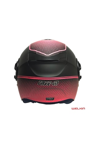 Motosiklet Yarım Kask Double Güneş Vizörlü Siyah Ece Sertifikalı Abs Material Motorcu Kaskı Welkin Çok Renkli