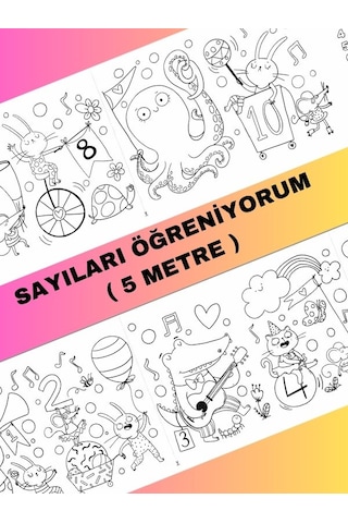 Sayıları Öğreniyorum Boyama Kağıdı 5 Metre