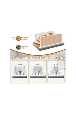 Maoyaya Ev Yapımı Ekmek Dilimleyici, Ayarlanabilir Katlanabilir Kılavuz, Kırıntı Tepsili, Adaçayı Yeşili Adaçayı Yeşili