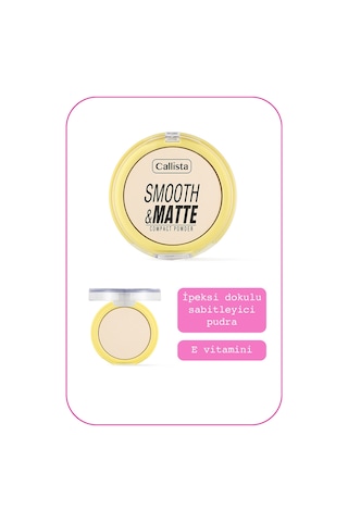 Smooth & Matte Compact Powder Mat Bitişli Toz Pudra - 50 Nude Ivory