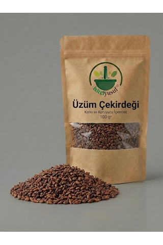 İxirciyusuf Üzüm Çekirdeği Grape Seed Whole Grape Seed Vitis Vinifera Doğal Tane 100 G