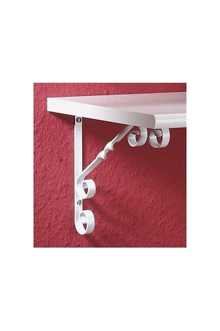 Eym 12 Adet Burgulu 20 X 30 Cm Dekoratif Raf Altı Ayağı Konsol Beyaz Diğer