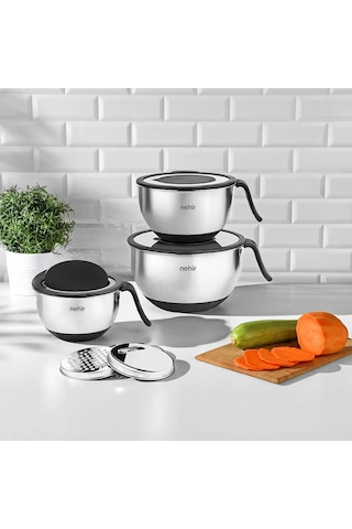Nehir Tokyo Saten 12 Parça Saklama ve Karıştırma Kabı
