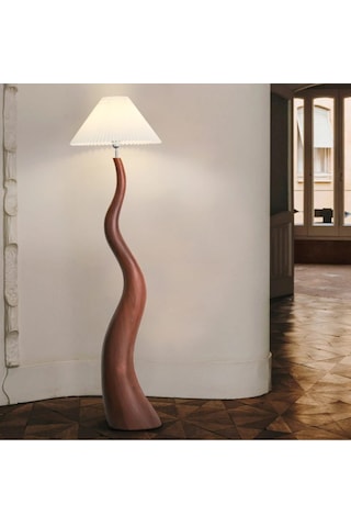 Yüceeller Fransız İskandinav Lux Lambader Ceviz Rengi