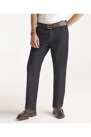 Relaxed Fit Erkek Denim Pantolon Koyu İndigo